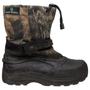 Game Winner Camo Hunting Boots Green Brown Outdoor Winter Snow Size 4